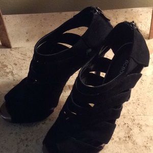 Black Suede High Heel Shoes